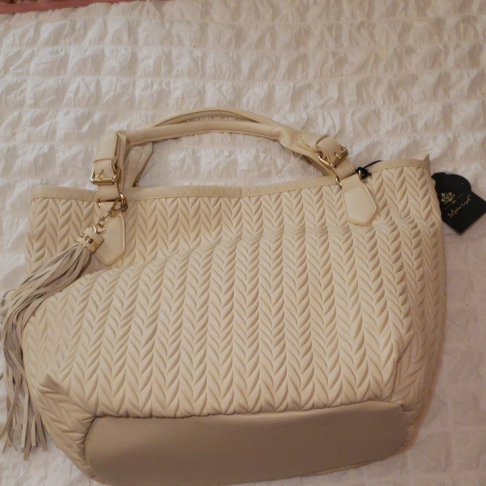 Moda luxe creme large purse